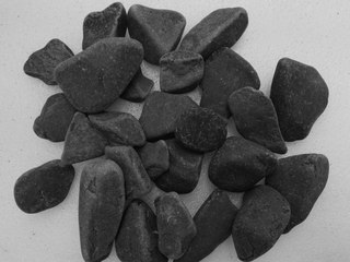 Галька базальтовая черная  (1кг)
